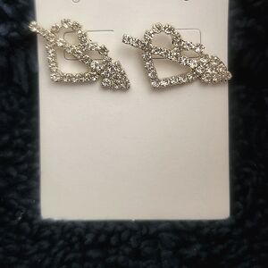Beautiful Diamond Heart Fashion Earrings